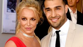hollywood, california july 22 britney spears l and sam asghari arrive at the premiere of sony pictures one upon a timein hollywood at the chinese theatre on july 22, 2019 in hollywood, california photo by kevin wintergetty images