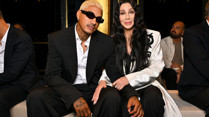 Alexander Edwards and singer Cher attend the Balmain Womenswear Spring/Summer 2024 show as part of Paris Fashion Week on September 27, 2023 in Paris, France.