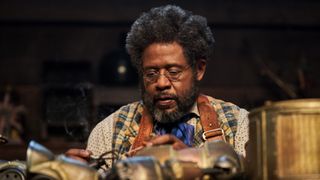 Forest Whitaker as Jeronicus Jangle working on his toys in Jingle Jangle: A Christmas Journey
