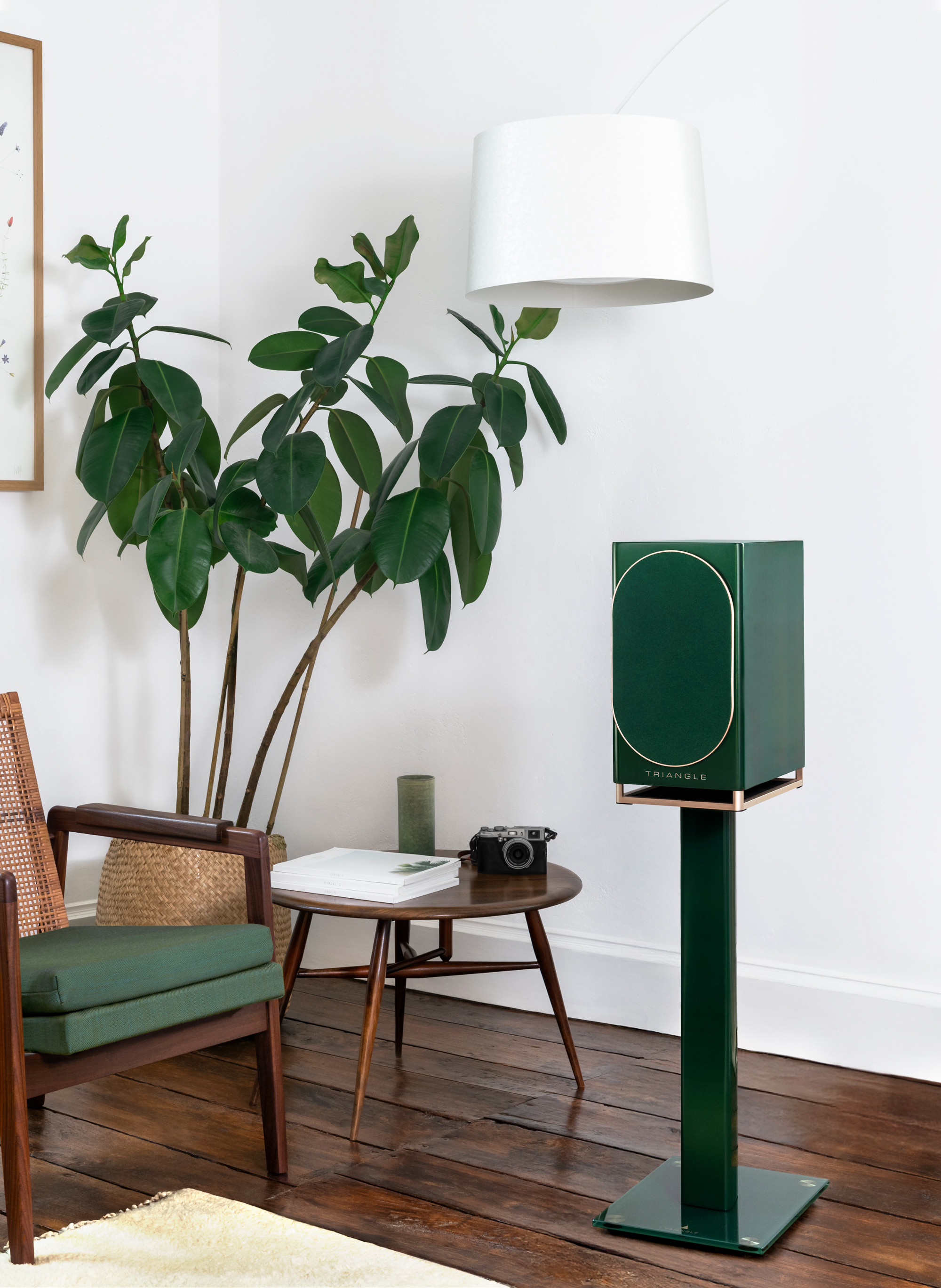 Triangle Hi-Fi Capella 2 wireless speakers in English Green with SO5 stand