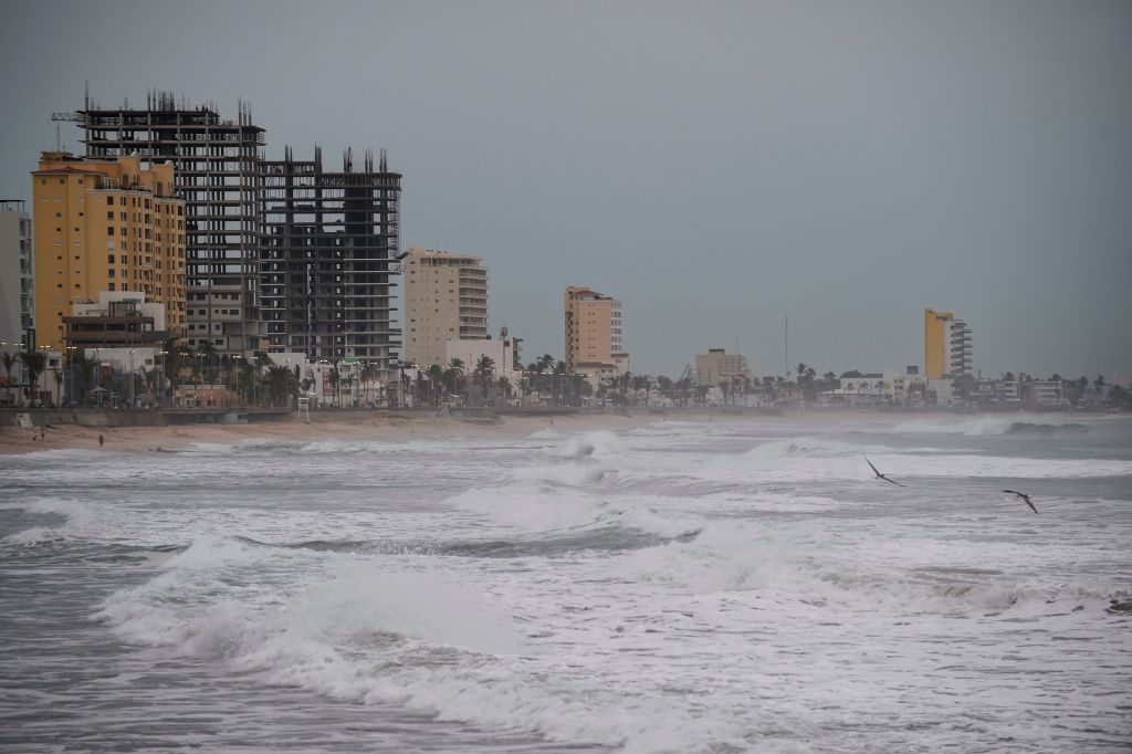 The boardwalk in Mazatlan on Monday.