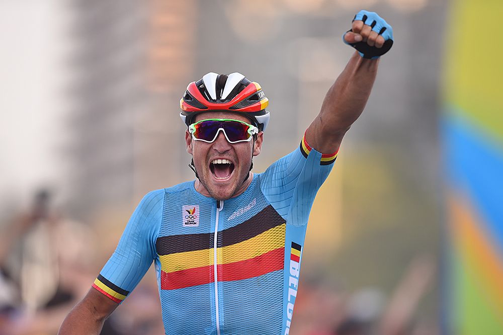 Greg Van Avermaet (Belgium) wins the gold medal in the men's road race at the Olympic Games