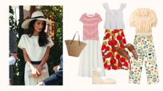 Tomato Girl Summer Trend: Getty Image, Amal Clooney, clothing listed in piece