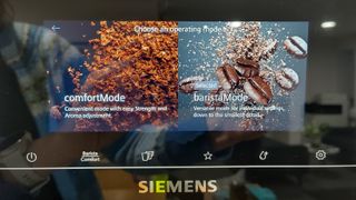 Operating modes on Siemens EQ900 Plus coffee maker