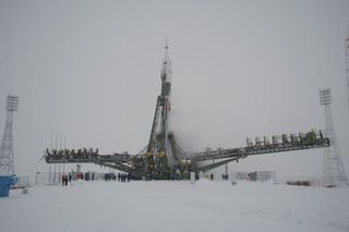 Russian Soyuz Rocket in Snow