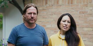 Chip and Joanna Gaines talking about new problems during a renovation on Fixer Upper: Welcome Home