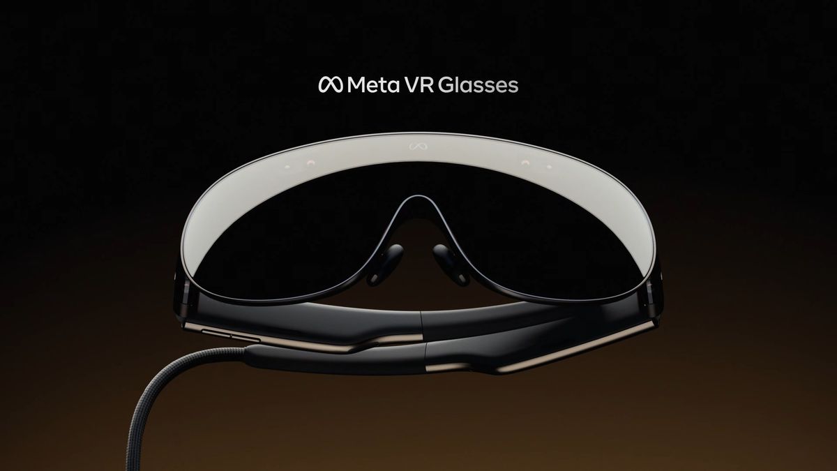 Meta's VR glasses with their legs folded