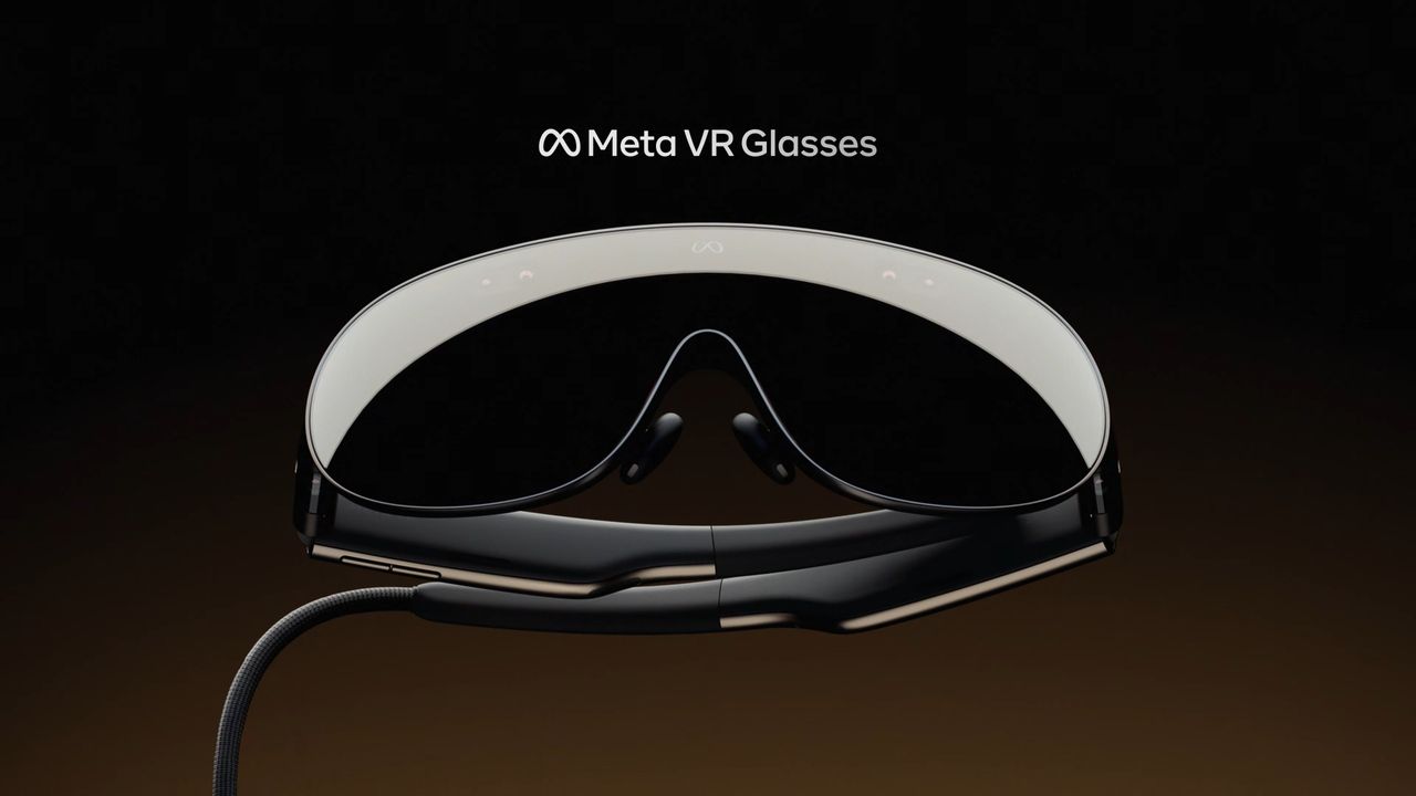 Meta's VR glasses with their legs folded
