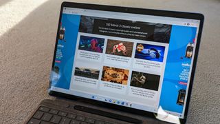 Microsoft Surface Pro 9 review: close up of tablet screen