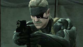 Close up of Old Snake in Metal Gear Solid 4