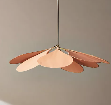 Peach fuzz pendant light.