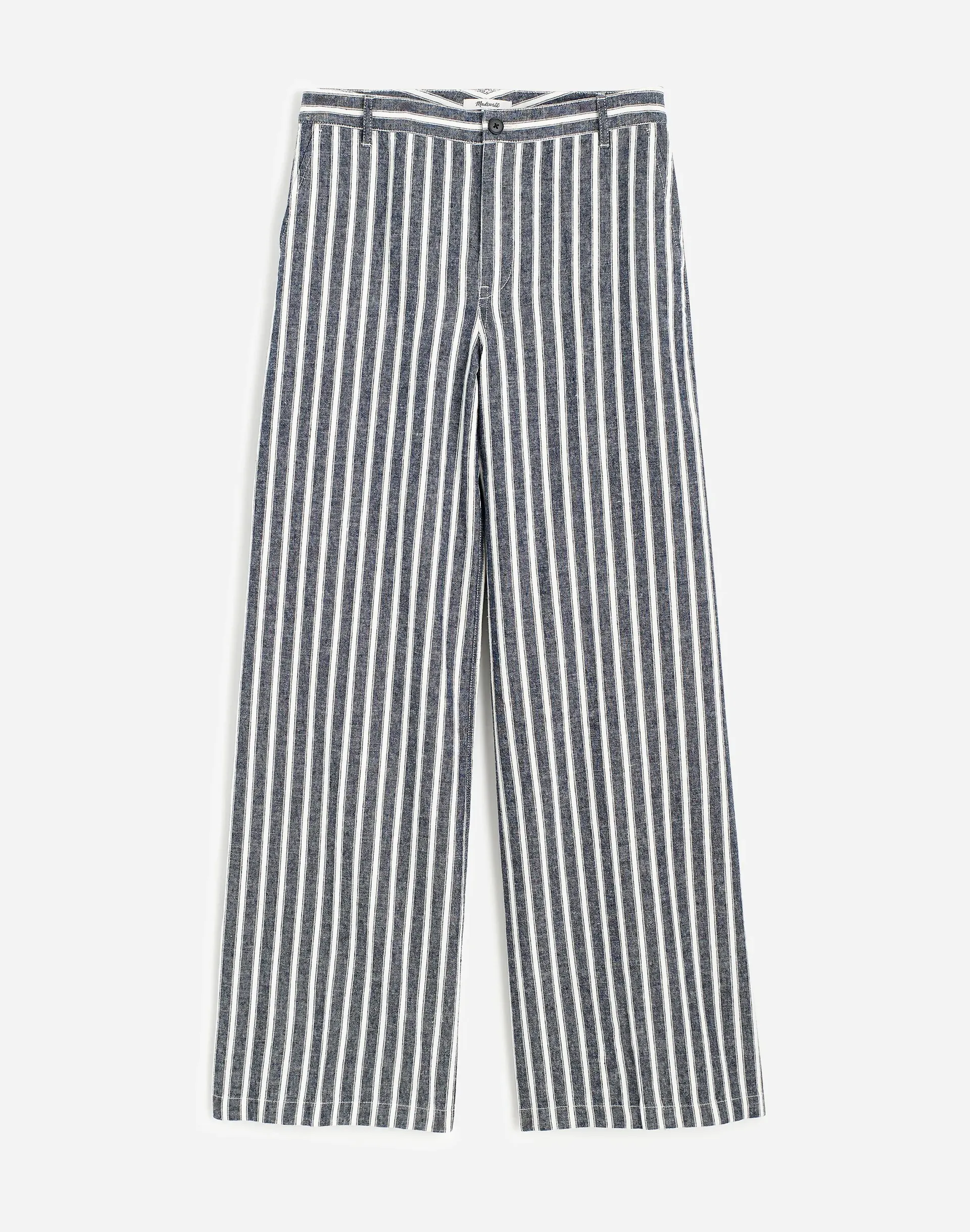 The Zoe Relaxed Wide Pant in Linen-Cotton Blend