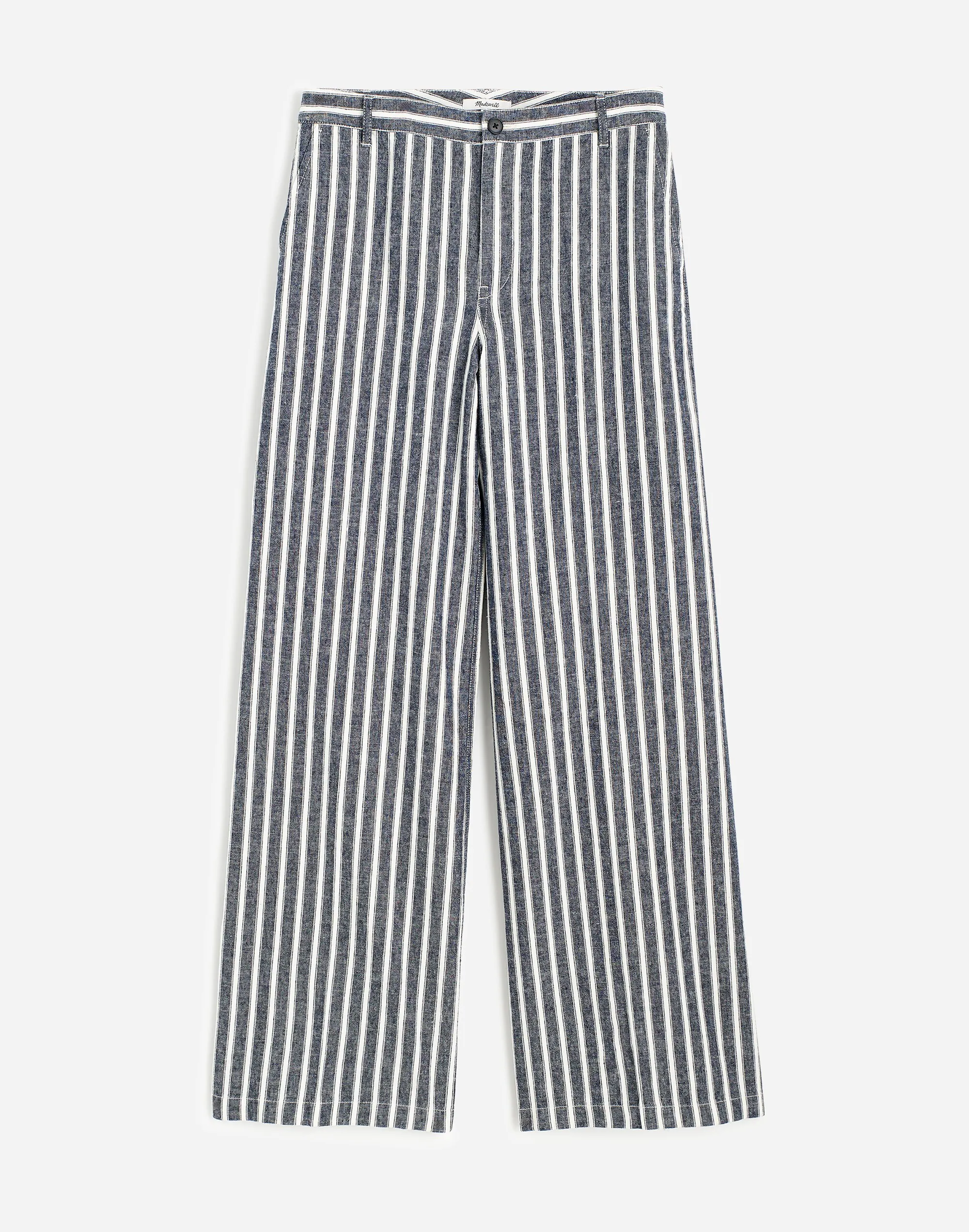 The Zoe Relaxed Wide Pant in Linen-Cotton Blend