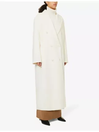 Gaia Double-Breasted Wool-Blend Coat