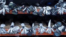 A selection of pre-owned clubs at a Global Golf store