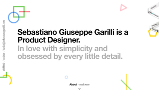 Sebastiano Garilli’s portfolio site reflects his belief that “type should not be expressive”