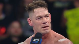 John Cena during his big promo on the latest SmackDown