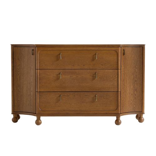 Thurloe Oak Wood 3-Drawer Dresser by Jake Arnold