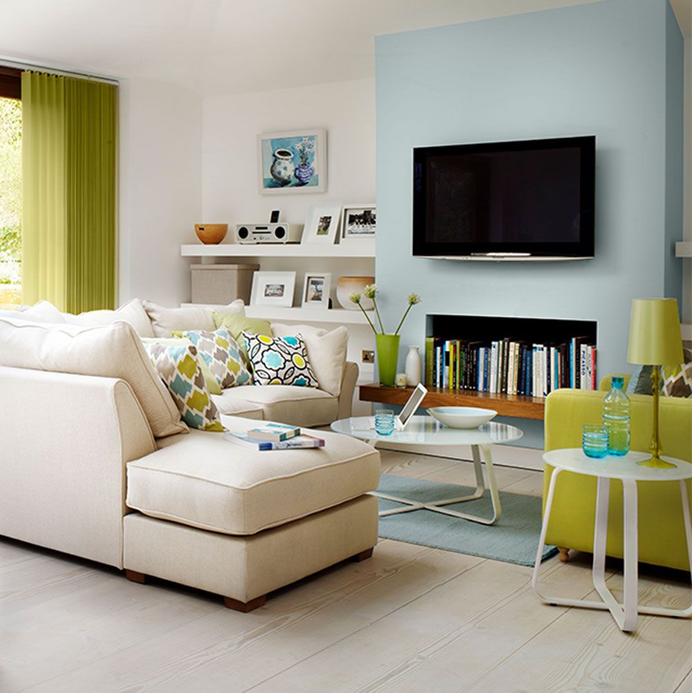 Small living room TV ideas to fit a screen into a tiny space | Ideal Home