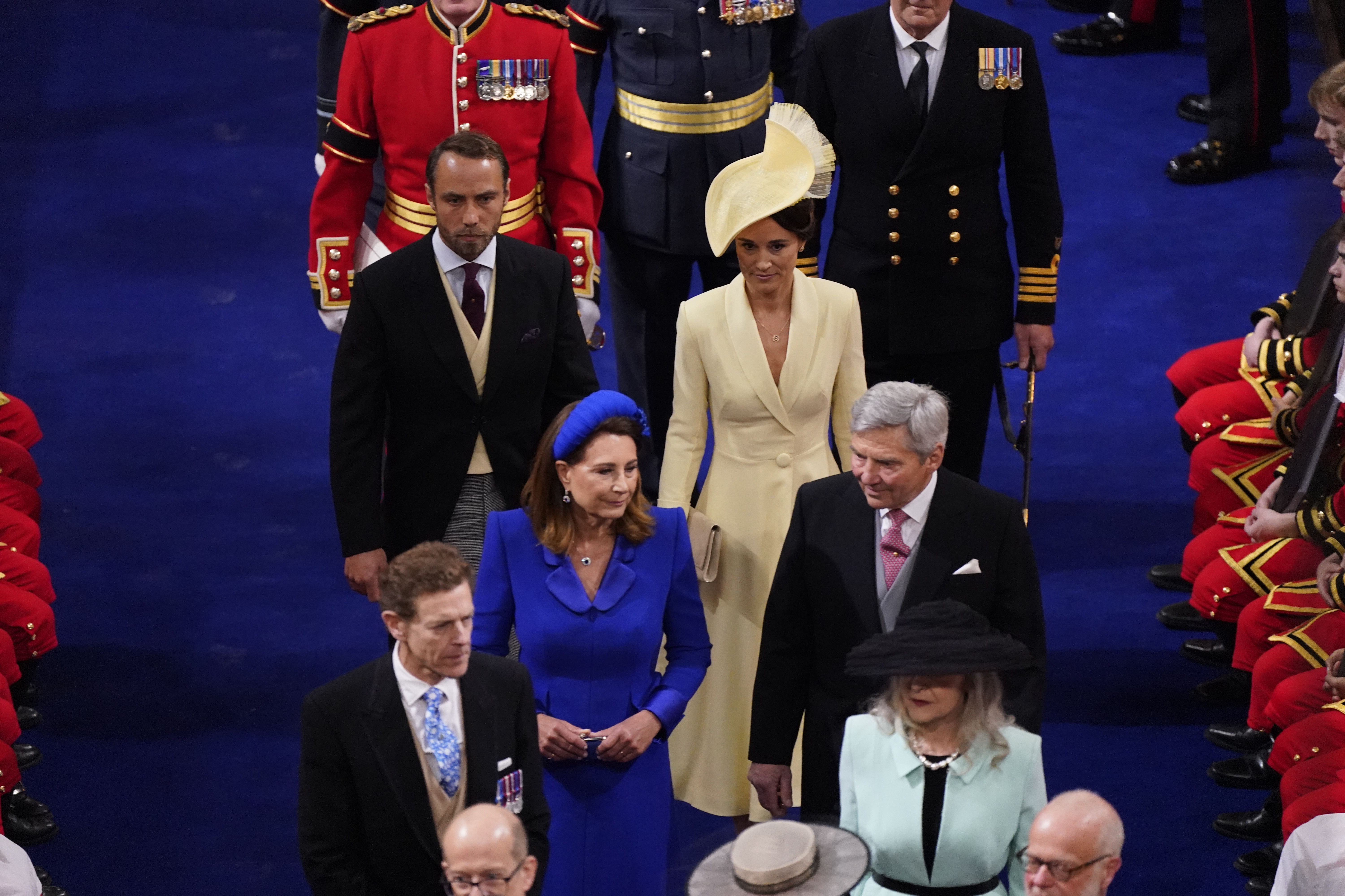 James, Pippa, Michael and Carole Middleton at King Charles's coronation