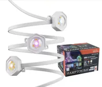 Hampton Bay 50ft. Permanent Outdoor String Light Starter Kit Powered by Hubspace Hampton Bay 50ft. Permanent Outdoor String Light Starter Kit Powered by Hubspace