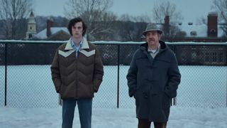 Angus Tully and Paul Giamatti in The Holdovers