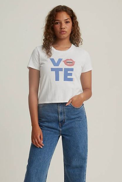 Levi's x Vote Cropped Surf Tee Shirt