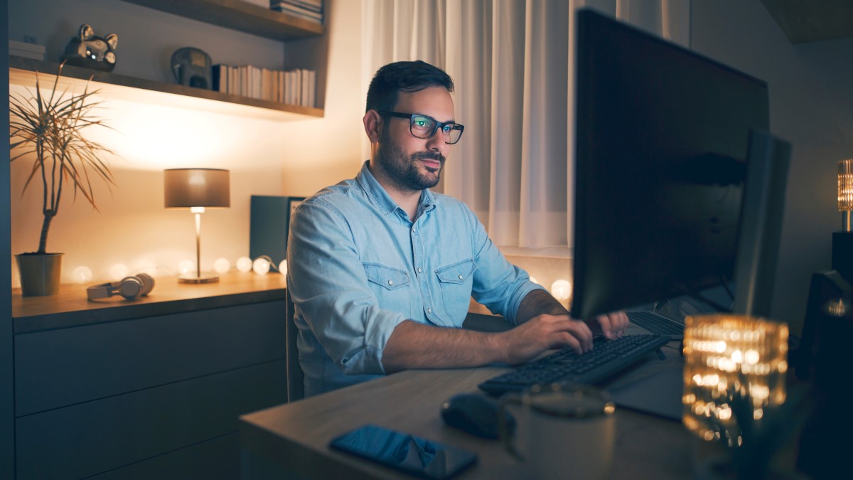 Man Working from Home