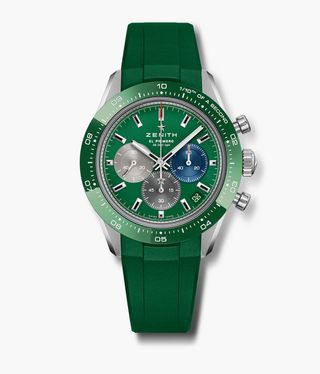 Green Zenith watch with green strap