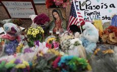Memorial outside the site of the El Paso shooting.