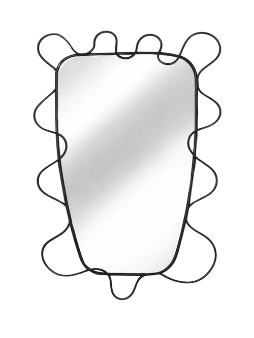 Metal Wall Mirror With Wavy Edges