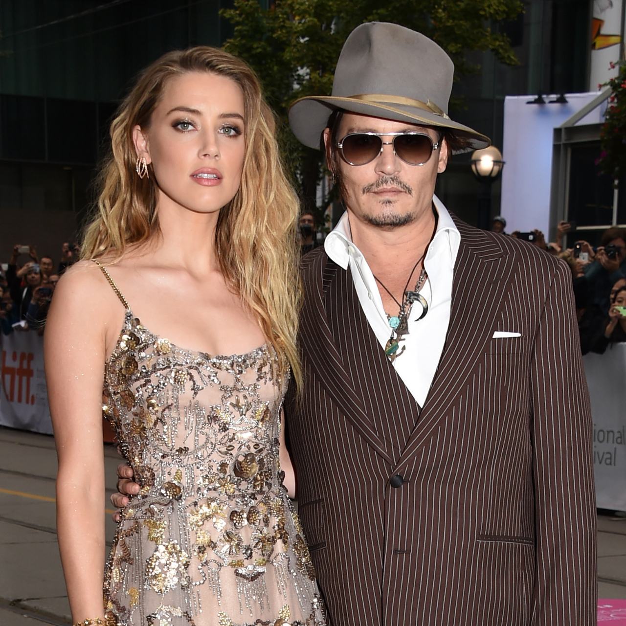 Amber Heard and Johnny Depp at the Toronto premiere of The Danish Girl 2015