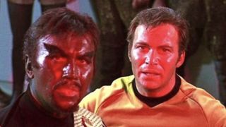 Kirk And a Klingon on Star Trek