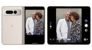 Google Pixel Fold dual-screen preview for camera