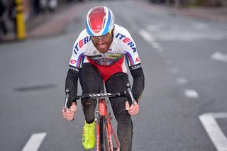 Luca Paolini (Katusha) is on his way to winning Gent-Wevelgem