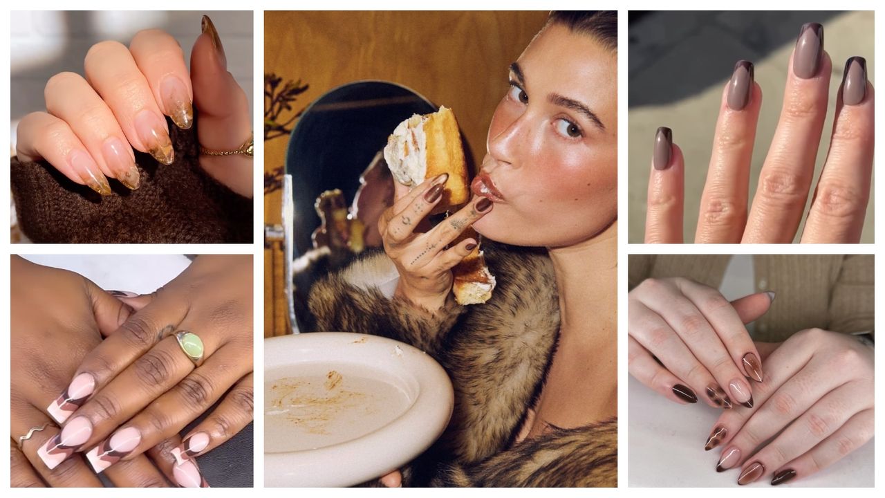 mocha mousse manicure inspo