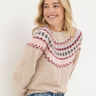 Wild Natural Fair Isle Yoke Jumper