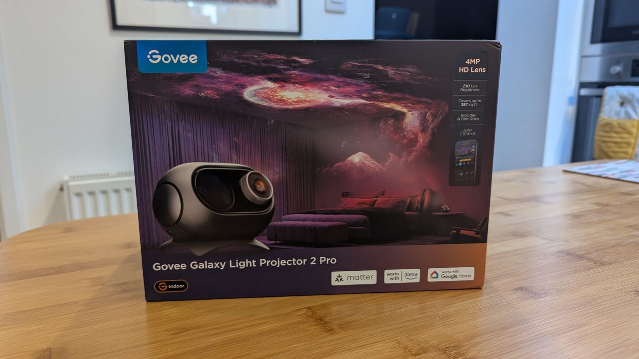 Govee Galaxy Light Projector 2 Pro's external packaging.