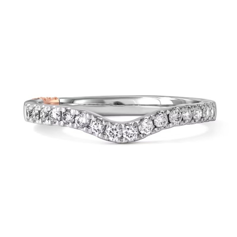 jared, Pnina Tornai Diamond Contour Wedding Band 1/3 Ct Tw Round 14k White Gold
