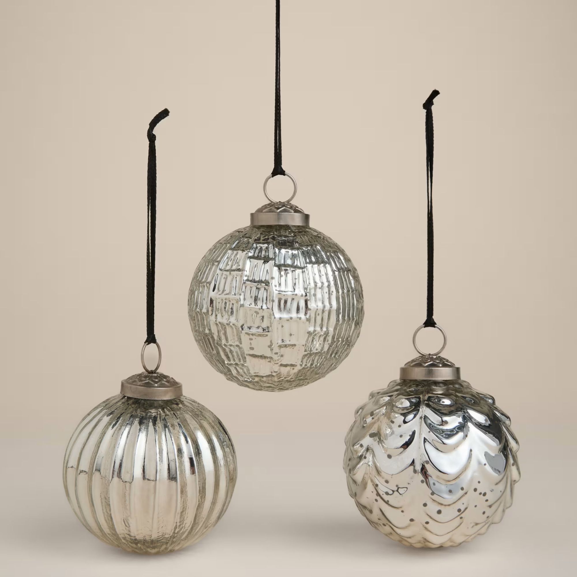 silver baubles