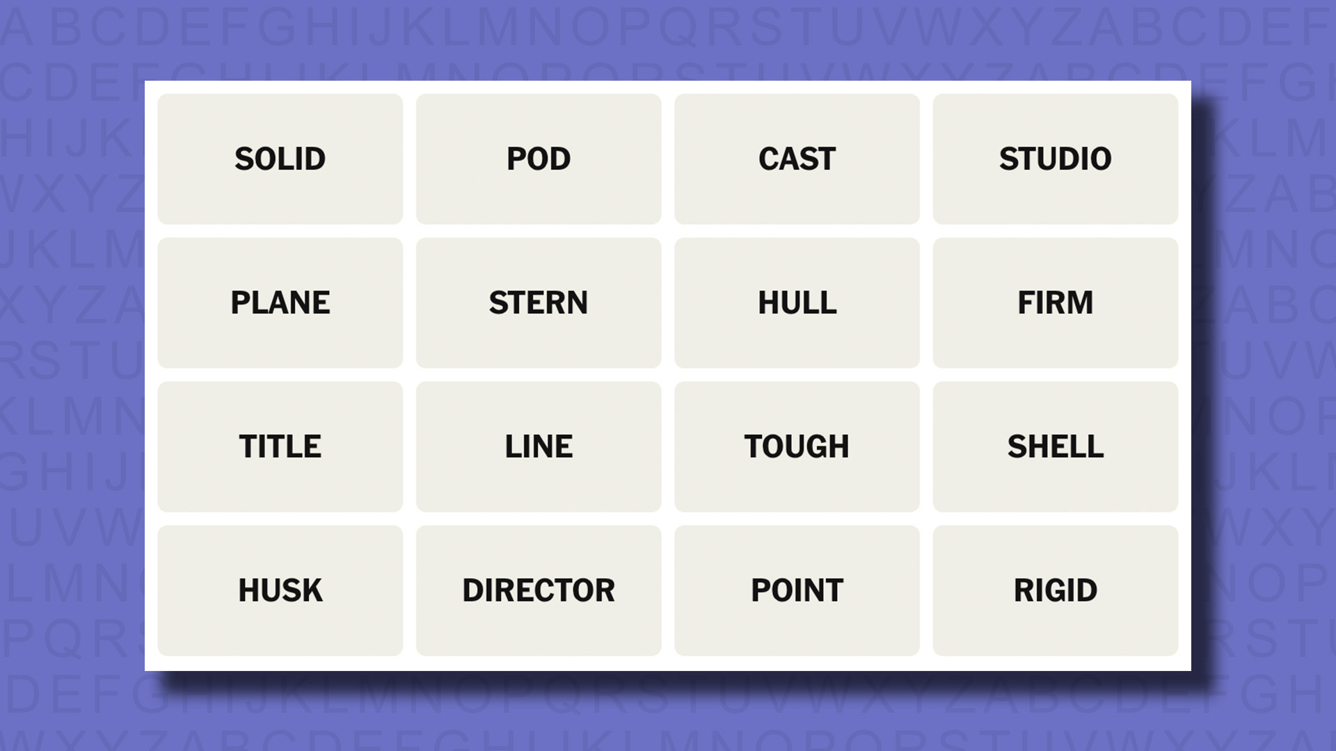 NYT Connections hints for game 744 on a purple background