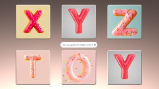 XYZ Toy written out using letters made out of doughnuts