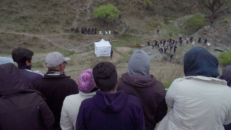 A still image from the film Landmarks