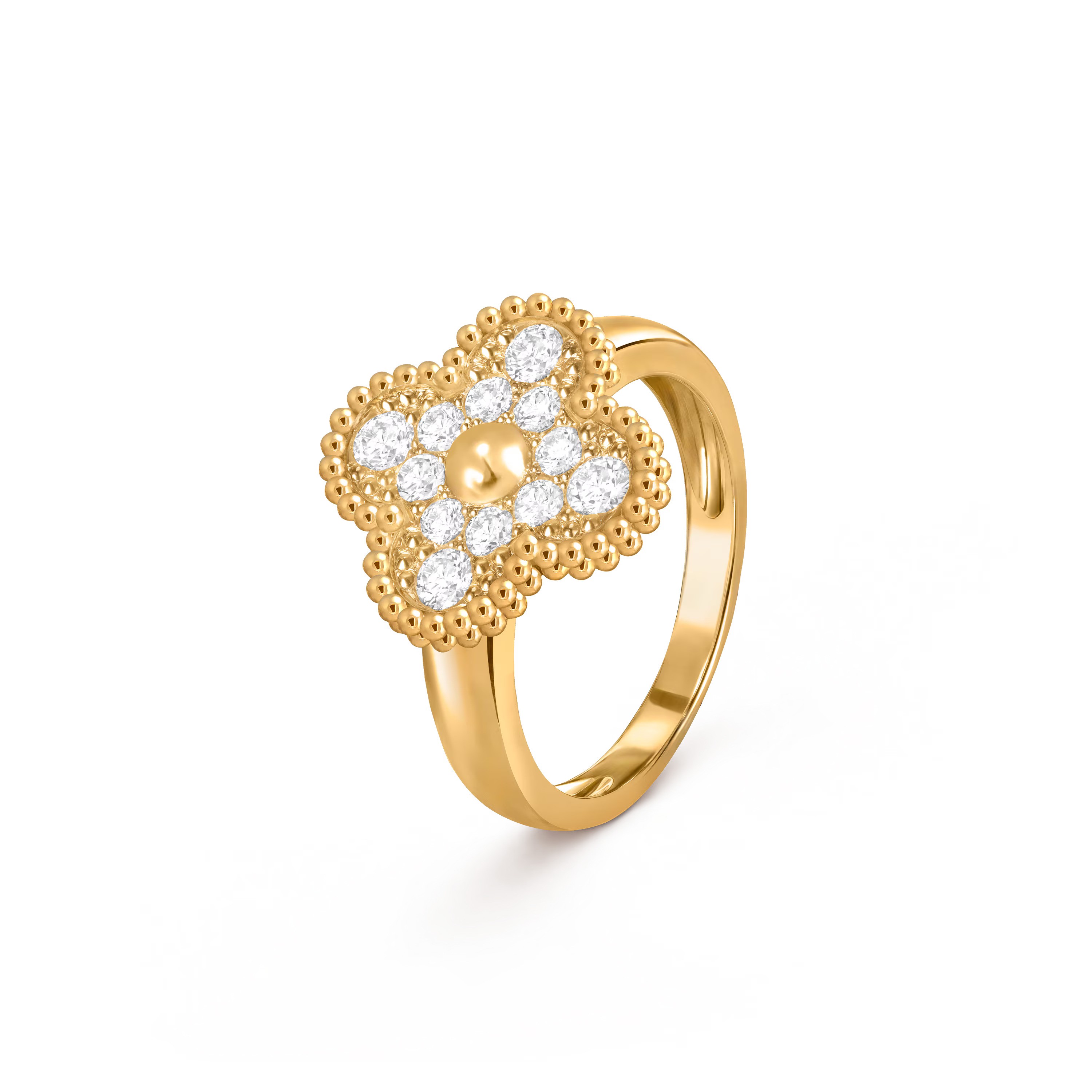 VAN CLEEF &amp;amp; ARPELS, Vintage Alhambra 18ct Yellow-Gold and Agate Reversible Ring