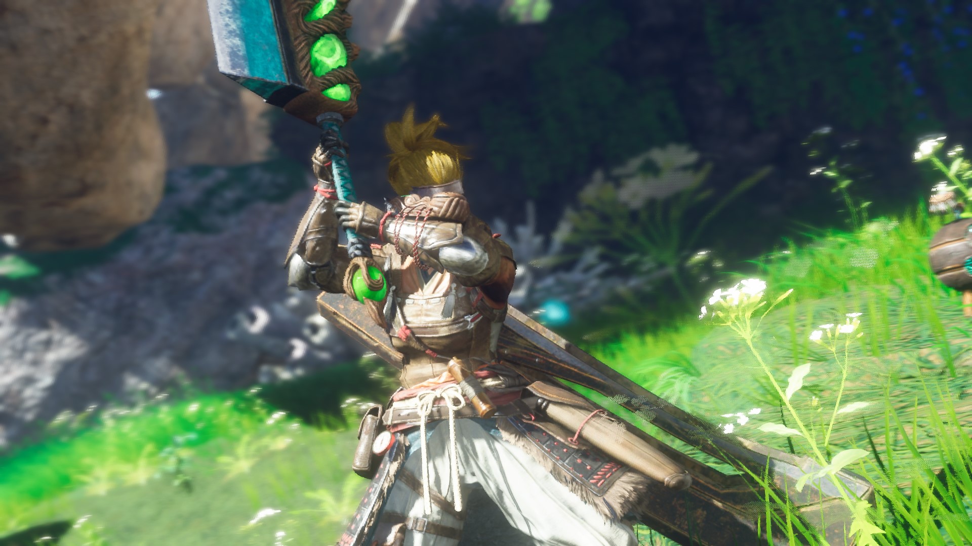 Wild Hearts weapons - raising a nodachi above head