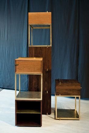 Wooden shelving & drawer units
