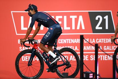 Egan Bernal at the Vuelta a España 2021 team presentation