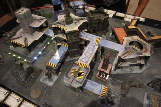 The kind of lush setup Necromunda's dedicated fans created, as seen on BoardGameGeek