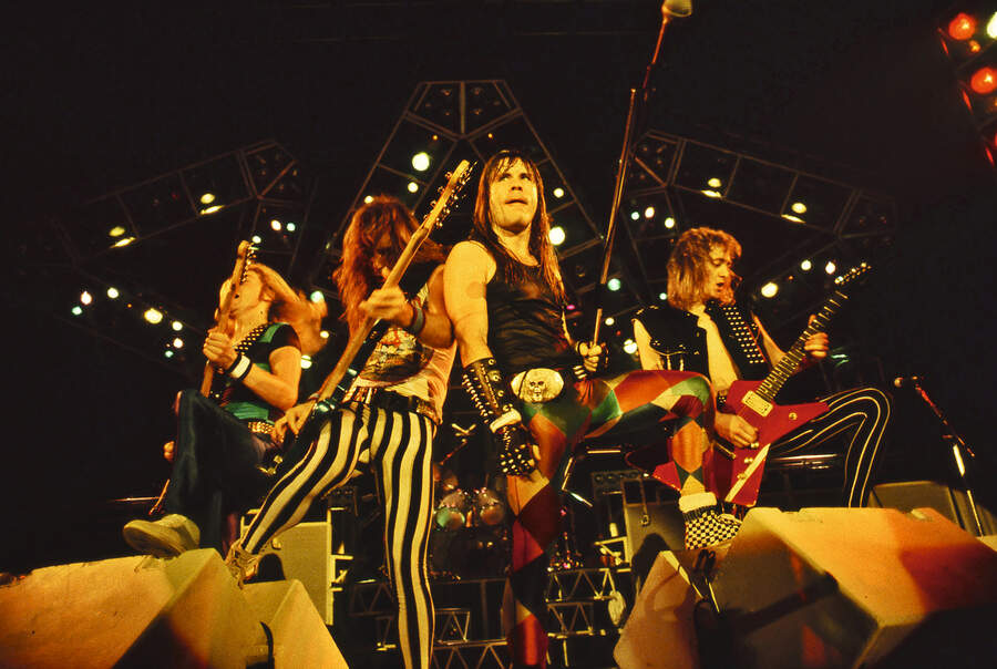 Iron Maiden on stage, 1983