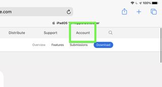 iPadOS 15 beta developer step 2 — account